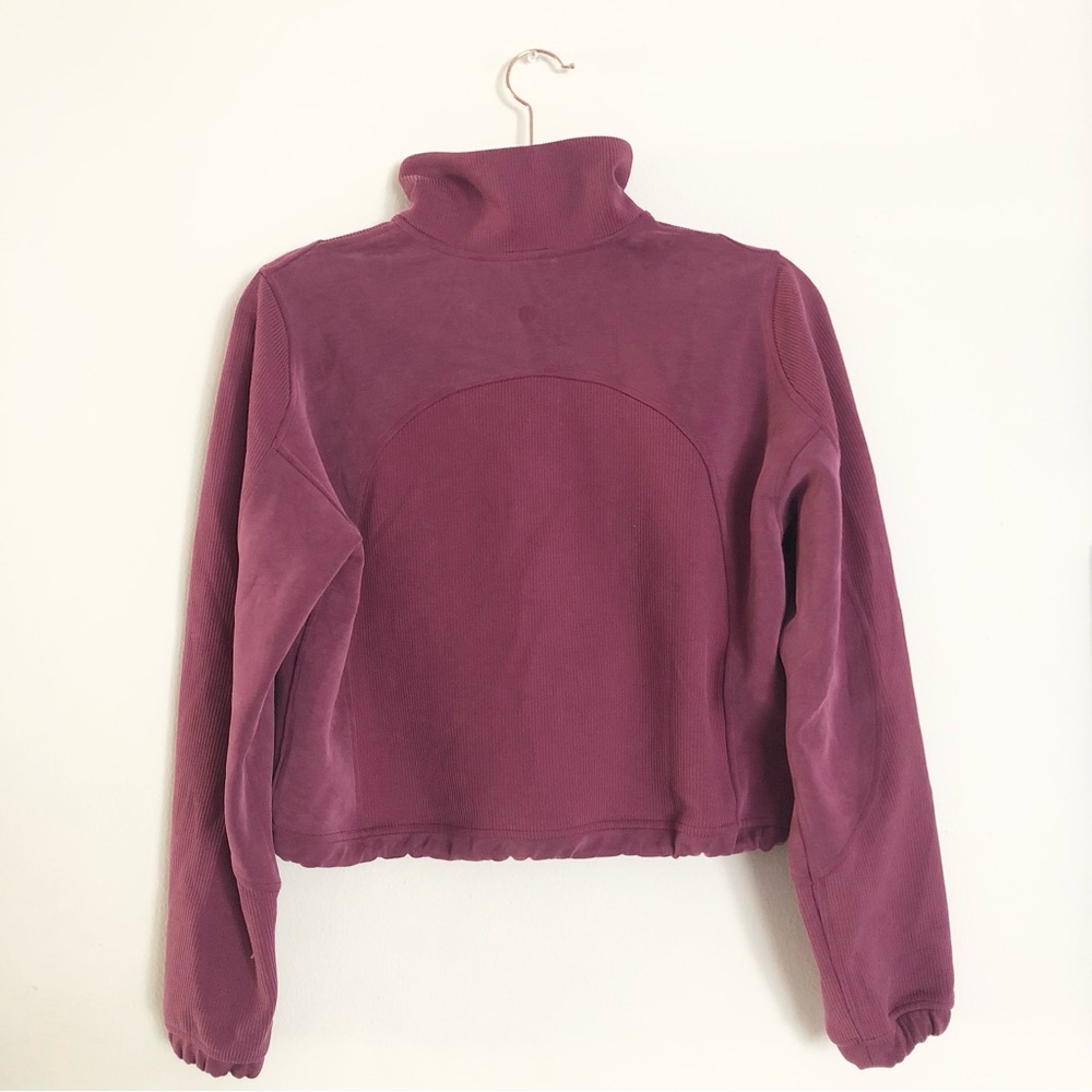 Lululemon Brushed Softstreme Ribbed Half Zip Deep Luxe 2 - Picture 12 of 12